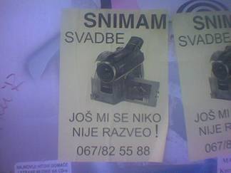 Snimam svadbe