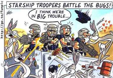 Starship troopers against the Bugs