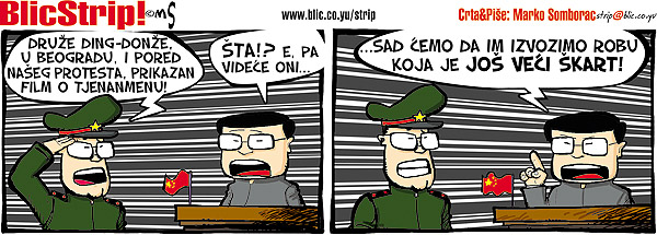 Blic strip; autor: Marko Somborac