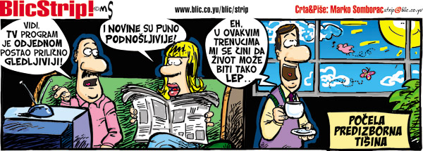 Blic strip; autor: Marko Somborac