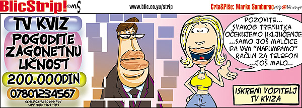 Blic strip; autor: Marko Somborac