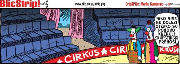 Blic strip; autor: Marko Somborac