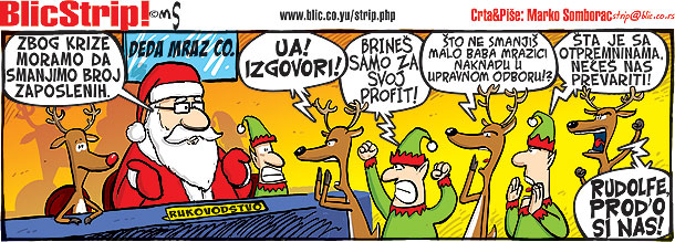 Blic strip; autor: Marko Somborac