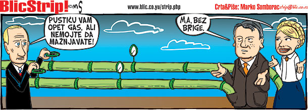 Blic strip; autor: Marko Somborac