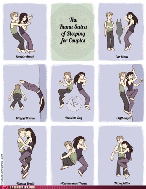 The Kama Sutra of sleeping for couples