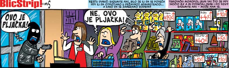 Blic strip; Autor: Marko Somborac