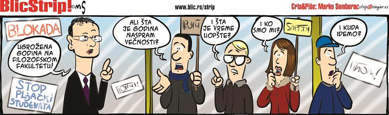 Blic strip; autor: Marko Somborac