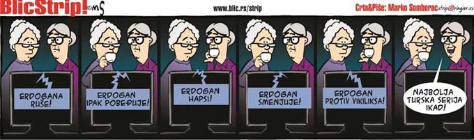 Blic strip; autor: Marko Somborac