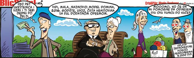 Blic strip; autor: Marko Somborac