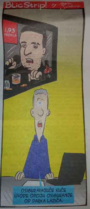 Blic strip; autor: Marko Somborac