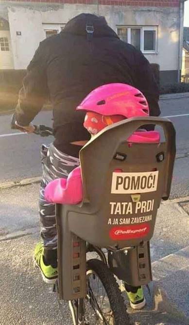 Tata na biciklu